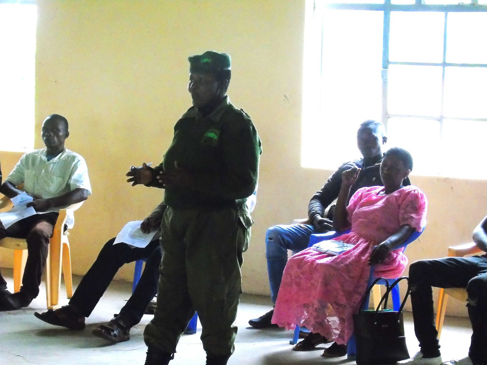 Community members participating in a conservation baraza in Marungu